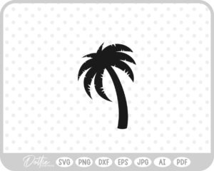 Palm Tree Tropical Plant Summer Vacay SVG PNG DXF – Cricut Silhouette Cutting File