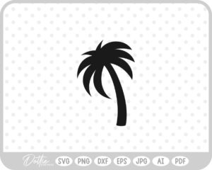 Palm Tree Tropical Plant Summer Vacay SVG PNG DXF – Cricut Silhouette Cutting File
