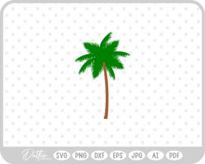 Palm Tree Tropical Plant Summer Vacay SVG PNG DXF – Cricut Silhouette Cutting File