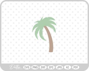 Palm Tree Tropical Plant Summer Vacay SVG PNG DXF – Cricut Silhouette Cutting File