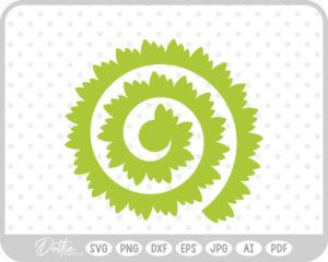 Rolled Paper Flower Template SVG PNG DXF – Cricut Silhouette Cutting File
