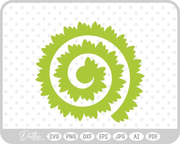 Rolled Paper Flower Template SVG PNG DXF – Cricut Silhouette Cutting File