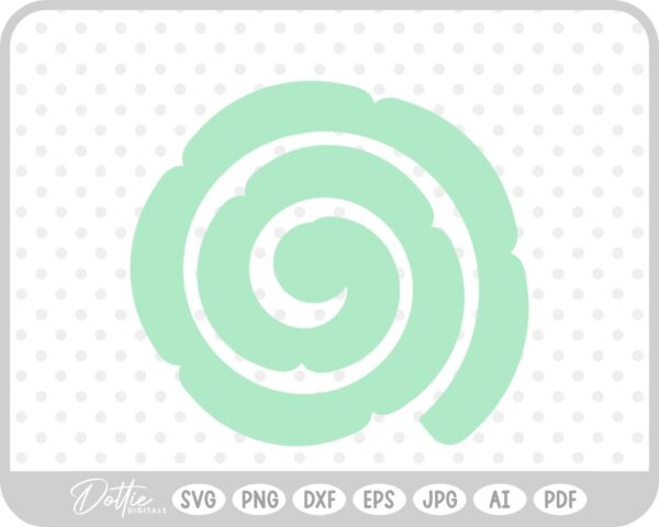 Rolled Paper Flower Template SVG PNG DXF – Cricut Silhouette Cutting File