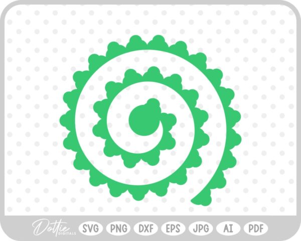 Rolled Paper Flower Template SVG PNG DXF – Cricut Silhouette Cutting File