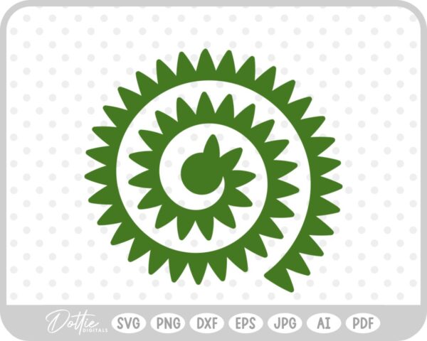 Rolled Paper Flower Template SVG PNG DXF – Cricut Silhouette Cutting File