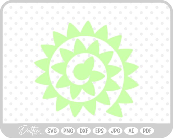 Rolled Paper Flower Template SVG PNG DXF – Cricut Silhouette Cutting File