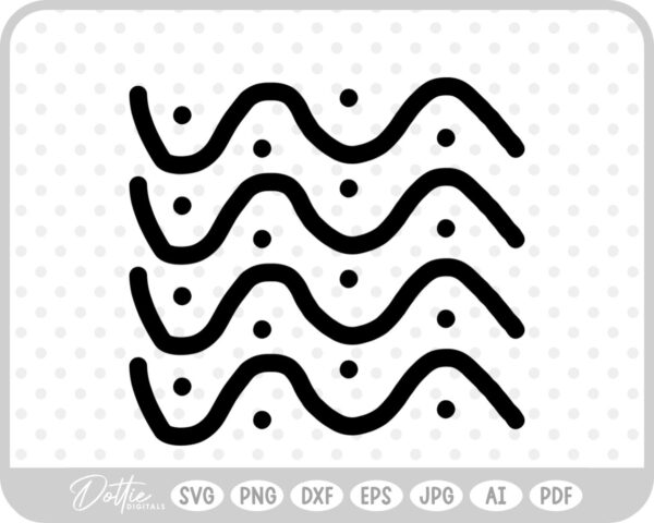 Wiggly Lines  SVG PNG DXF – Cricut Silhouette Cutting File