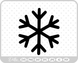 Snowflake Winter Christmas Cold Ice  SVG PNG DXF – Cricut Silhouette Cutting File