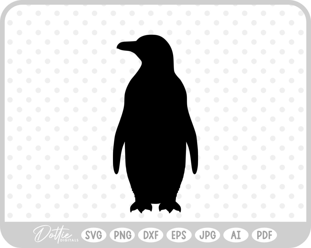 Penguin Animal Winter Bird Christmas SVG PNG DXF – Cricut Silhouette Cutting File