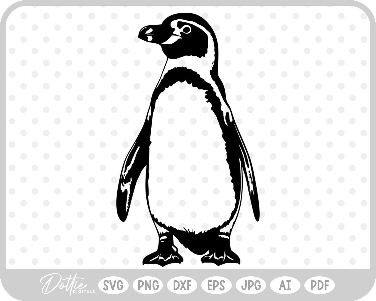 Penguin Animal Winter Bird Christmas SVG PNG DXF – Cricut Silhouette Cutting File