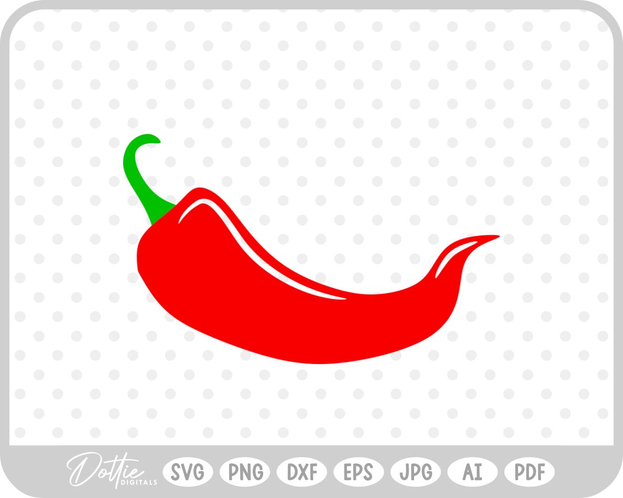 Chili Pepper SVG PNG DXF – Cricut Silhouette Cutting File