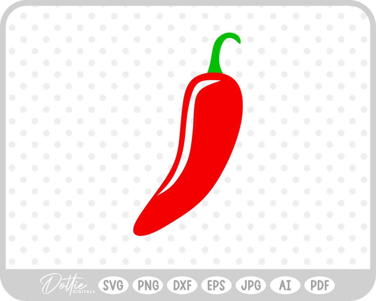 Chili Pepper SVG PNG DXF – Cricut Silhouette Cutting File