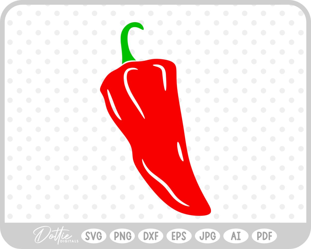 Chili Pepper SVG PNG DXF – Cricut Silhouette Cutting File
