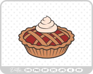 Pie Outline Icon Food Baking Cooking  SVG PNG DXF – Cricut Silhouette Cutting File