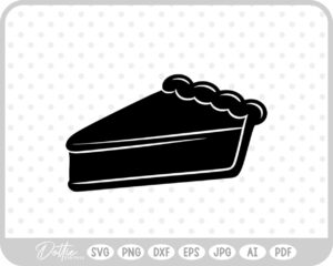 Slice Of Pie Outline Icon Food SVG PNG DXF – Cricut Silhouette Cutting File