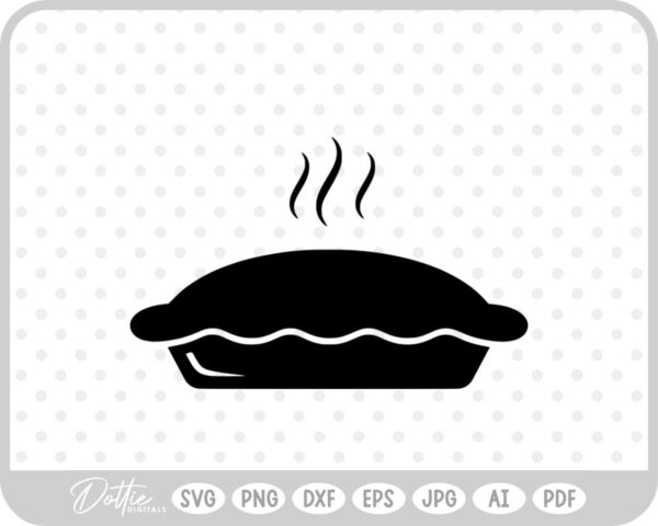 Pie Outline Icon Food SVG PNG DXF – Cricut Silhouette Cutting File