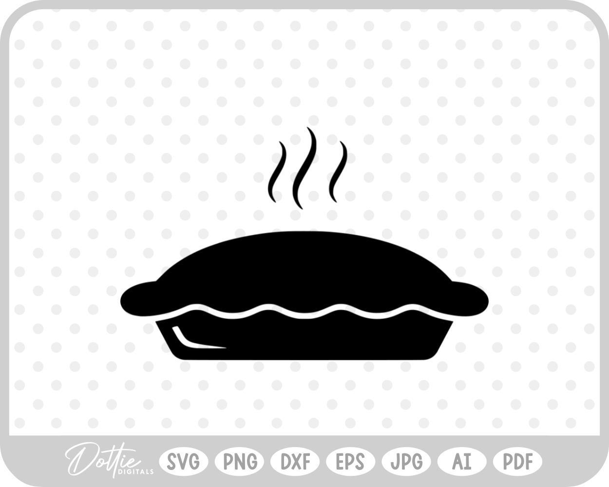 Pie Outline Icon Food SVG PNG DXF – Cricut Silhouette Cutting File