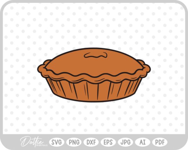 Pie Outline Icon Food Baking Cooking  SVG PNG DXF – Cricut Silhouette Cutting File