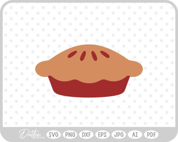 Pie Outline Icon Food Baking Cooking  SVG PNG DXF – Cricut Silhouette Cutting File