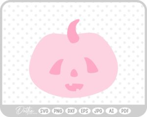 Pink Pumpkin Jack o Lantern Halloween Autumn Fall SVG PNG DXF – Cricut Silhouette Cutting File