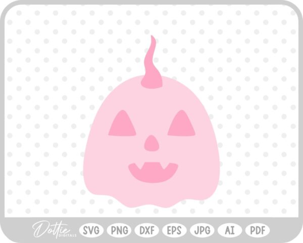 Pink Pumpkin Jack o Lantern Halloween Autumn Fall SVG PNG DXF – Cricut Silhouette Cutting File