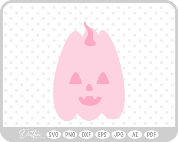 Pink Pumpkin Jack o Lantern Halloween Autumn Fall SVG PNG DXF – Cricut Silhouette Cutting File