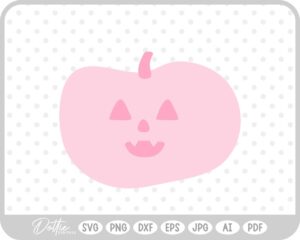 Pink Pumpkin Jack o Lantern Halloween Autumn Fall SVG PNG DXF – Cricut Silhouette Cutting File