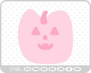 Pink Pumpkin Jack o Lantern Halloween Autumn Fall SVG PNG DXF – Cricut Silhouette Cutting File
