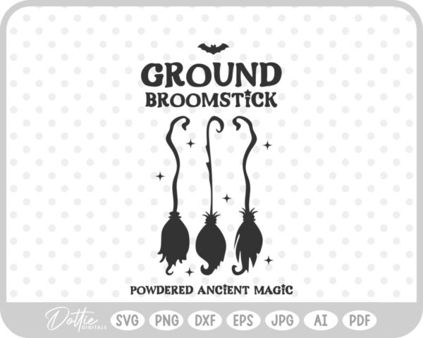 Ground Broomsticks Potion Bottle Label Halloween Witch  SVG PNG DXF – Cricut Silhouette Cutting File