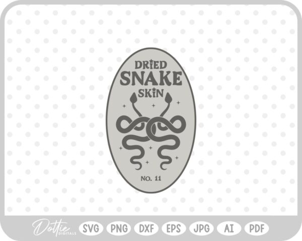 Dried Snake Potion Bottle Label Halloween Witch  SVG PNG DXF – Cricut Silhouette Cutting File
