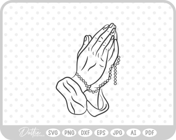 Praying Hands Religion SVG PNG DXF – Cricut Silhouette Cutting File