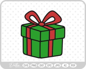 Gift Box Gift Wrapped Box Present Birthday Christmas Ribbon Bow SVG PNG DXF – Cricut Silhouette Cutting File