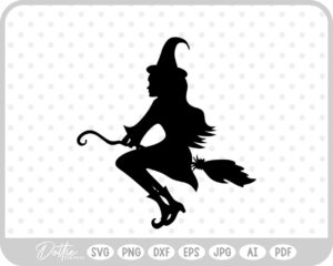 Pretty Witch  SVG PNG DXF – Cricut Silhouette Cutting File