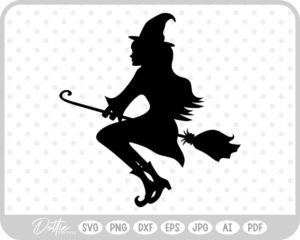 Witch Halloween SVG PNG DXF – Cricut Silhouette Cutting File