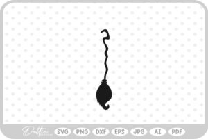 Witches Broomstick SVG PNG DXF – Cricut Silhouette Cutting File