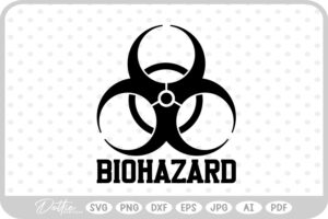 Biohazard Symbol  SVG PNG DXF – Cricut Silhouette Cutting File