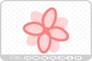Pink Floral Flower Shape SVG PNG DXF – Cricut Silhouette Cutting File