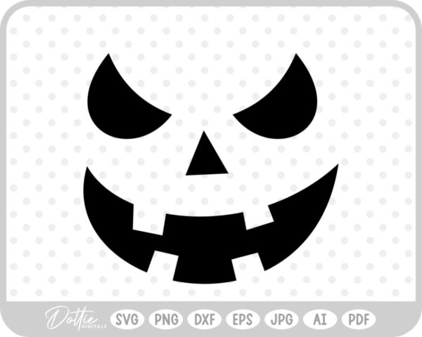 Halloween Pumpkin Jack O Lantern Face SVG PNG DXF – Cricut Silhouette Cutting File