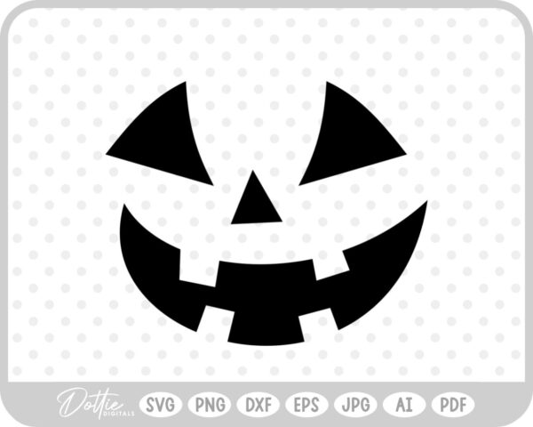 Halloween Pumpkin Jack O Lantern Face SVG PNG DXF – Cricut Silhouette Cutting File