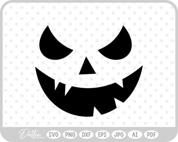 Halloween Pumpkin Jack O Lantern Face SVG PNG DXF – Cricut Silhouette Cutting File