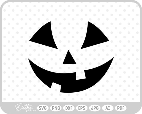 Halloween Pumpkin Jack O Lantern Face SVG PNG DXF – Cricut Silhouette Cutting File