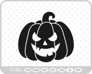 Halloween Pumpkin Jack O Lantern Face SVG PNG DXF – Cricut Silhouette Cutting File