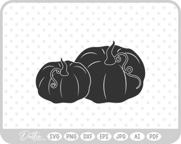 Pumpkin Halloween Autumn Fall Thanksgiving SVG PNG DXF – Cricut Silhouette Cutting File