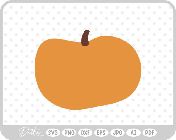 Pumpkin Halloween Autumn Fall Squash SVG PNG DXF – Cricut Silhouette Cutting File