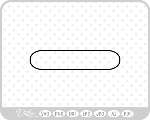 Curved Rectangle Shape Outline Box SVG PNG DXF – Cricut Silhouette Cutting File