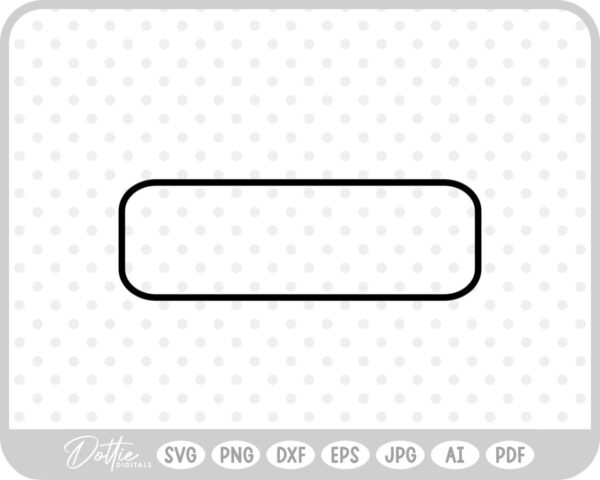 Curved Rectangle Shape Outline Box SVG PNG DXF – Cricut Silhouette Cutting File