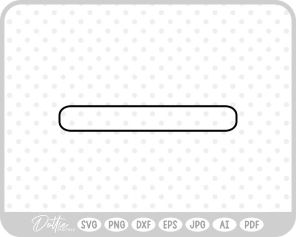 Curved Rectangle Shape Outline Box SVG PNG DXF – Cricut Silhouette Cutting File