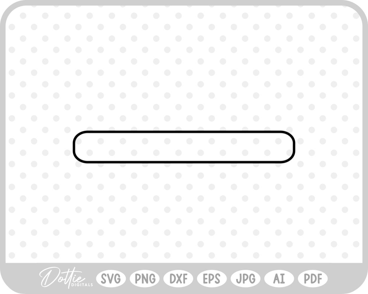 Curved Rectangle Shape Outline Box SVG PNG DXF – Cricut Silhouette Cutting File