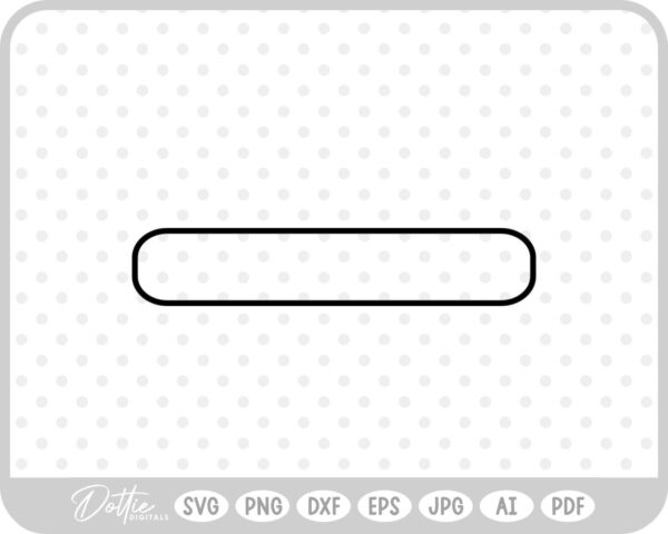 Curved Rectangle Shape Outline Box SVG PNG DXF – Cricut Silhouette Cutting File