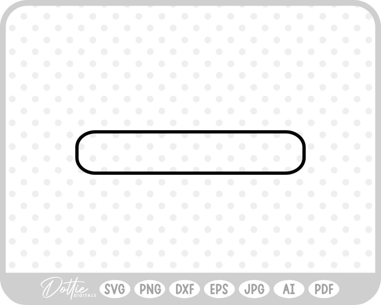 Curved Rectangle Shape Outline Box SVG PNG DXF – Cricut Silhouette Cutting File